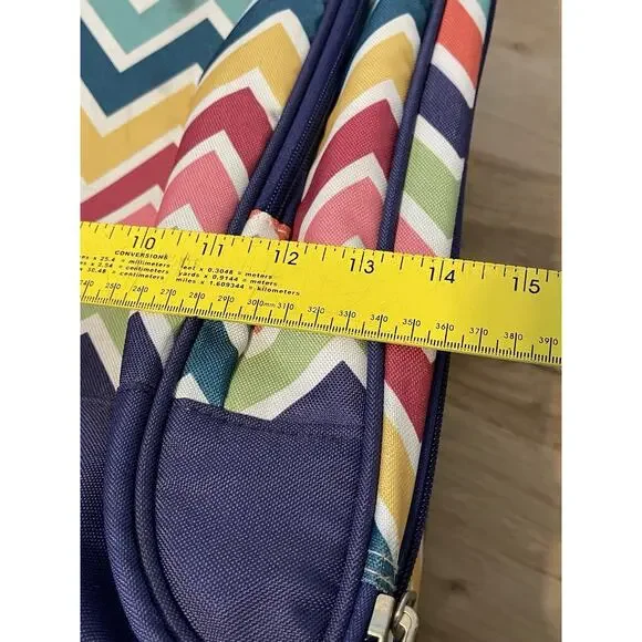 Pottery Barn Kids Teen Getaway Rolling Carry On Luggage Spinner Suitcase Chevron